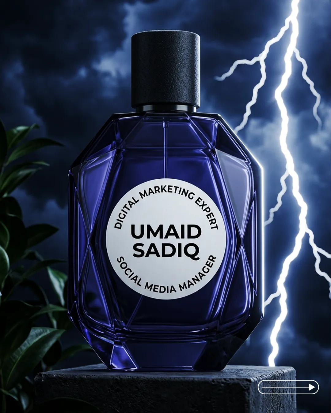 AI perfume product photography concept