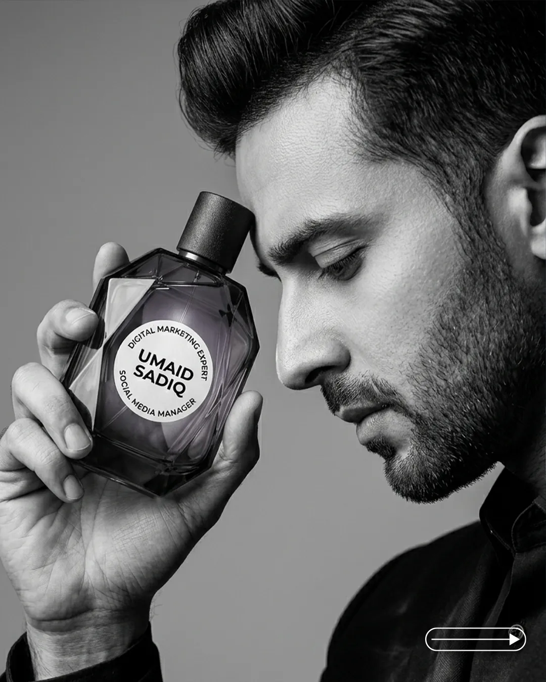 AI perfume product visual for social media