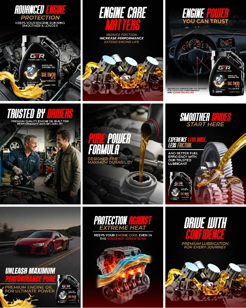 Automotive lubricant social media poster design